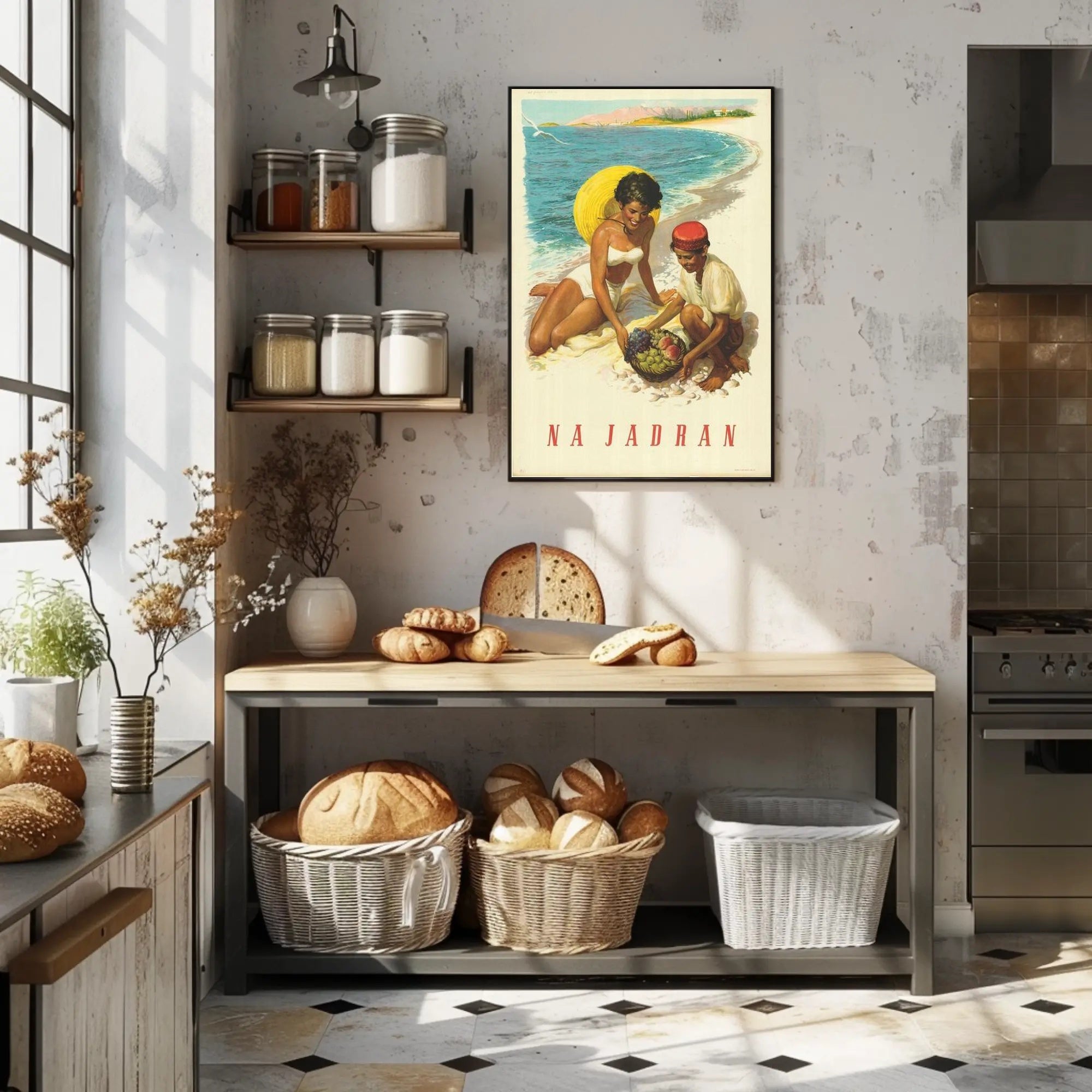 Seaside Bliss on the Adriatic Poster PosterGoat