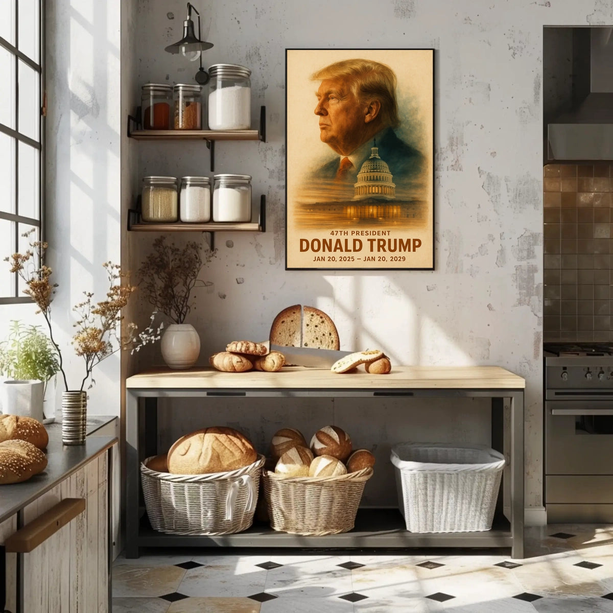 Donald Trump Visionary Leader Reflection Timeless Patriot Digital Art Legacy Poster