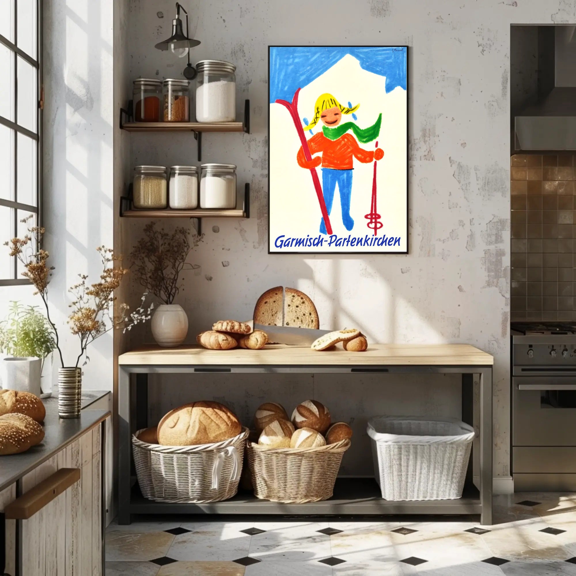 Garmisch-Partenkirchen Ski Adventure Poster PosterGoat