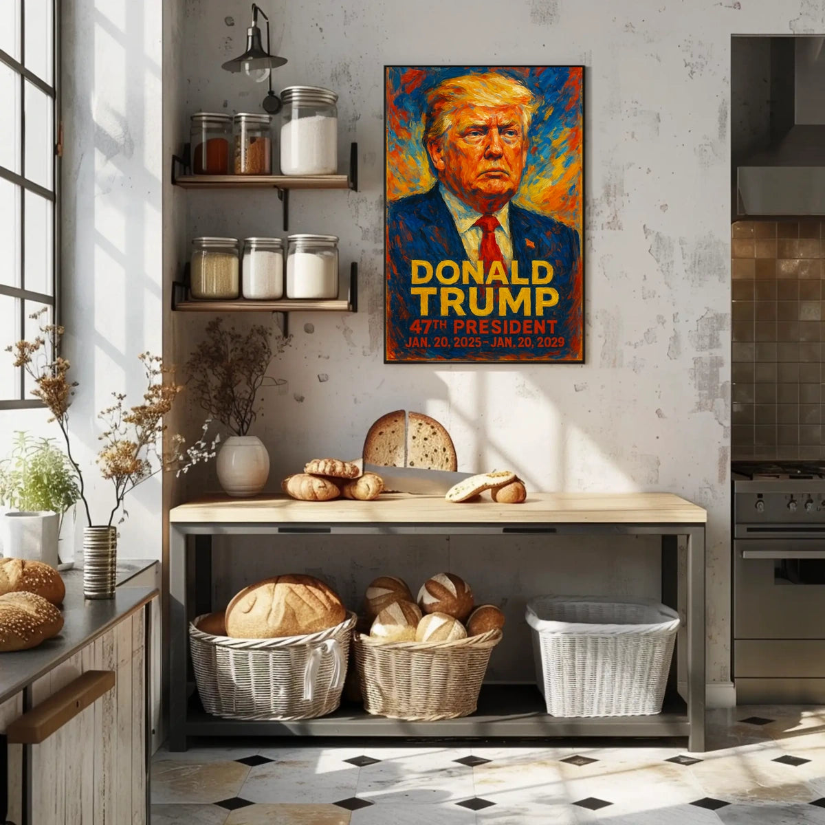 Donald Trump Guardian Liberty Patriot Impressionism Poster