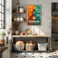 Denmark Travel Adventure Vintage Danish Exploration Travel Poster PosterGoat