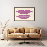 Purple Lips Art Poster