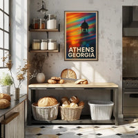 Athens Georgia Wanderlust Decor Scenic Typography Poster