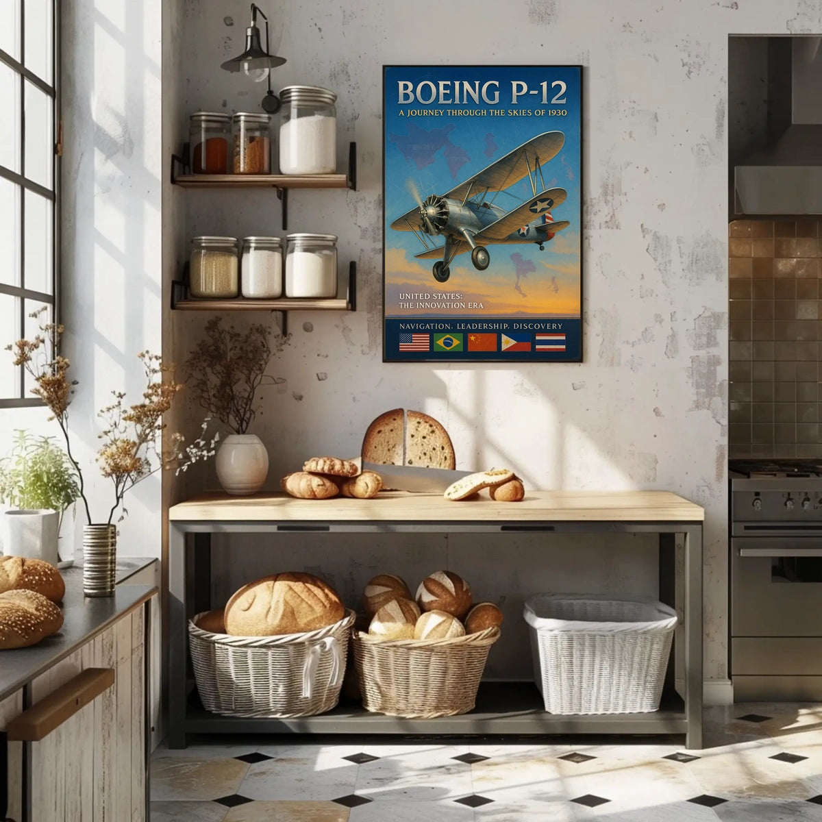 Boeing P-12 A Journey Through the Skies of 1930 Poster