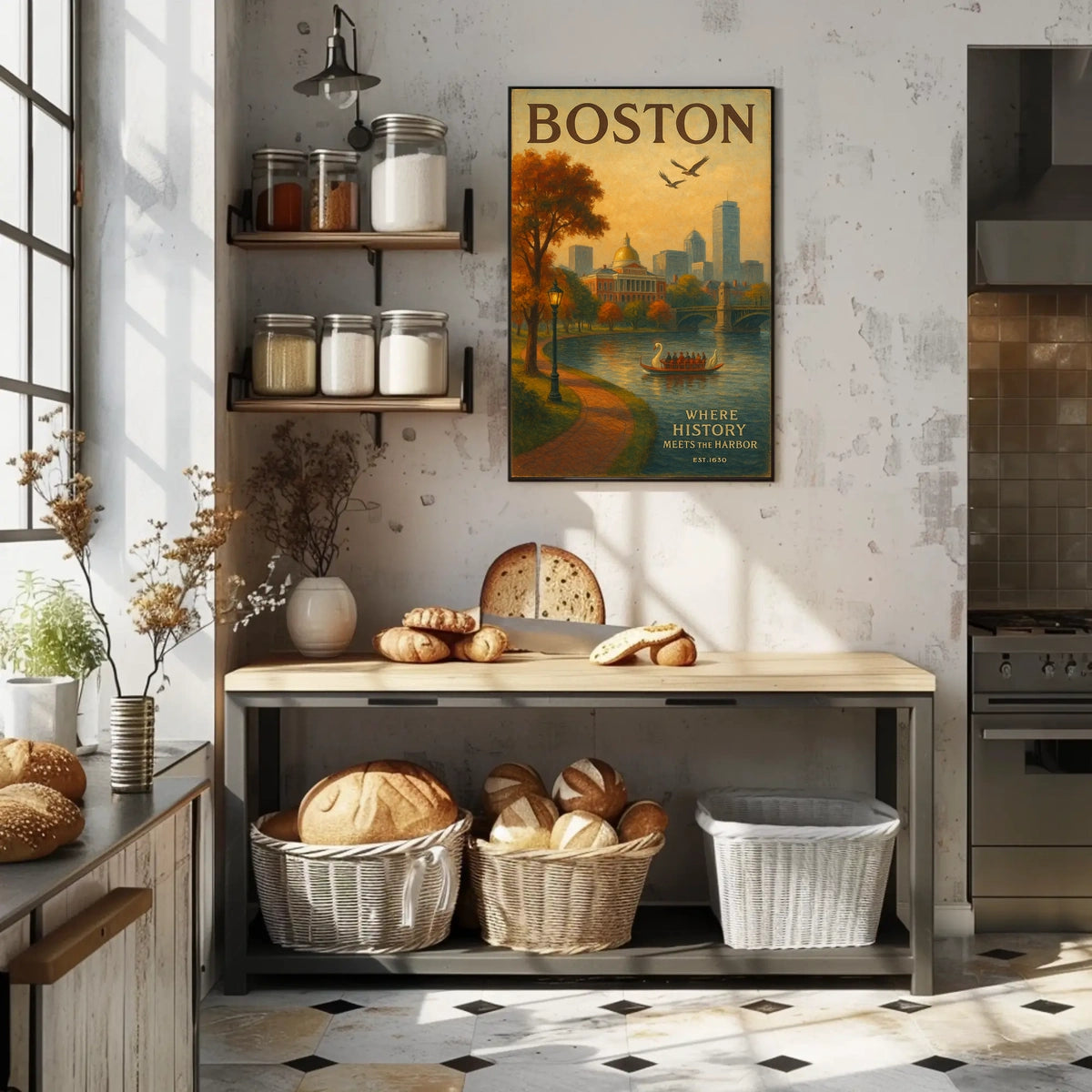 Boston Where History Meets the Harbor Poster