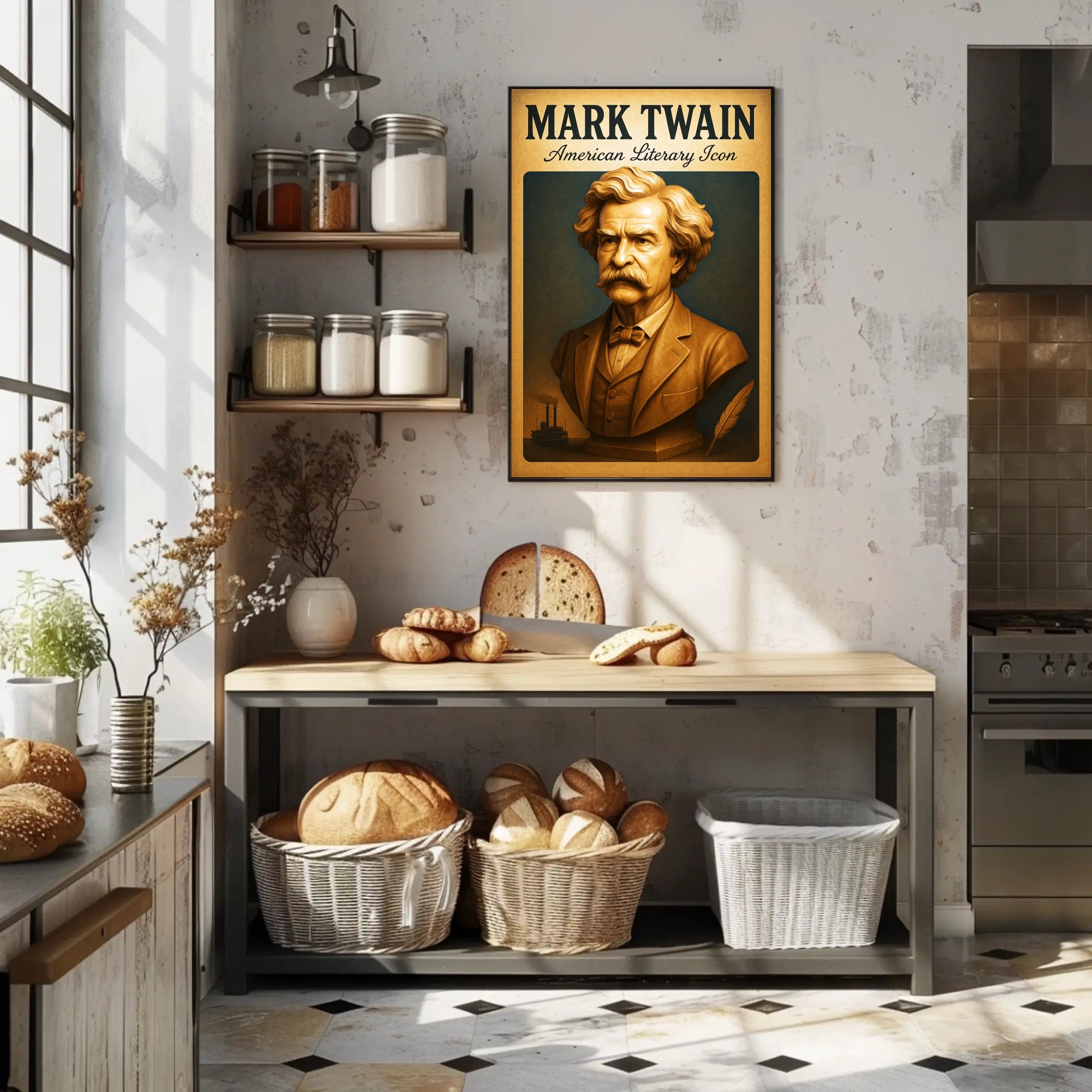 Mark Twain American Literary Icon Poster PosterGoat
