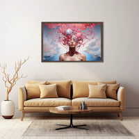 Surreal Dreamscape with Organic Elements Artistic Poster