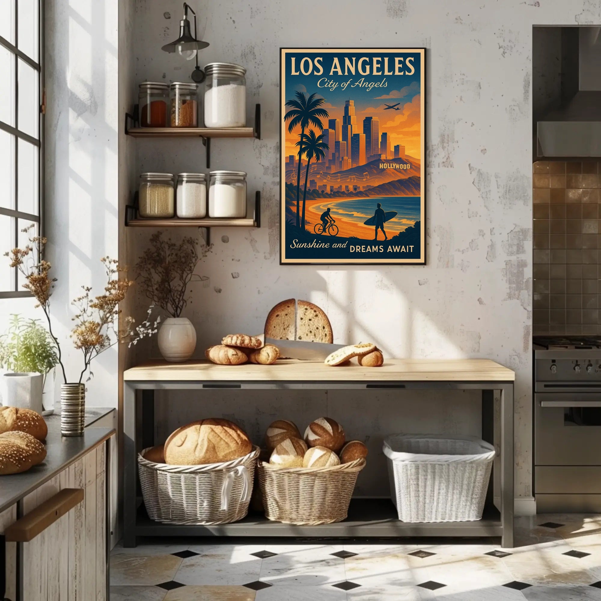 Los Angeles Dreams Vintage Travel Poster