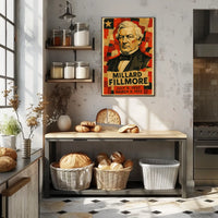 Millard Fillmore 13th President of the United States Layered paper Collage Poster