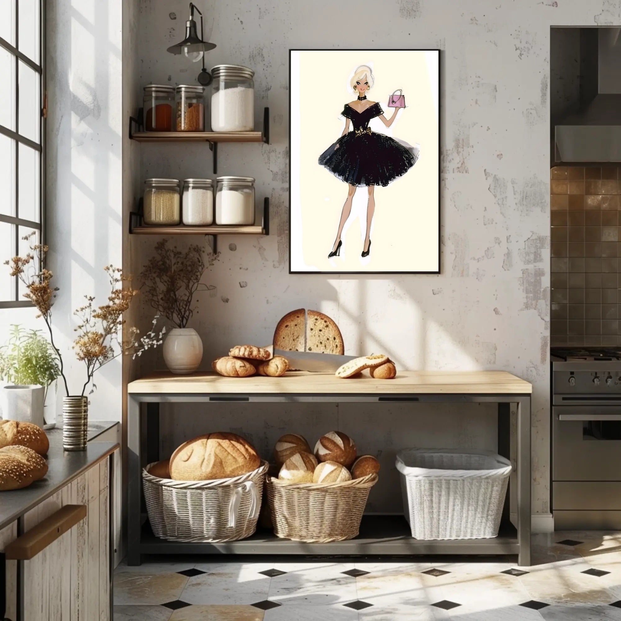 Fashion Illustration Elegant Evening Wear Poster