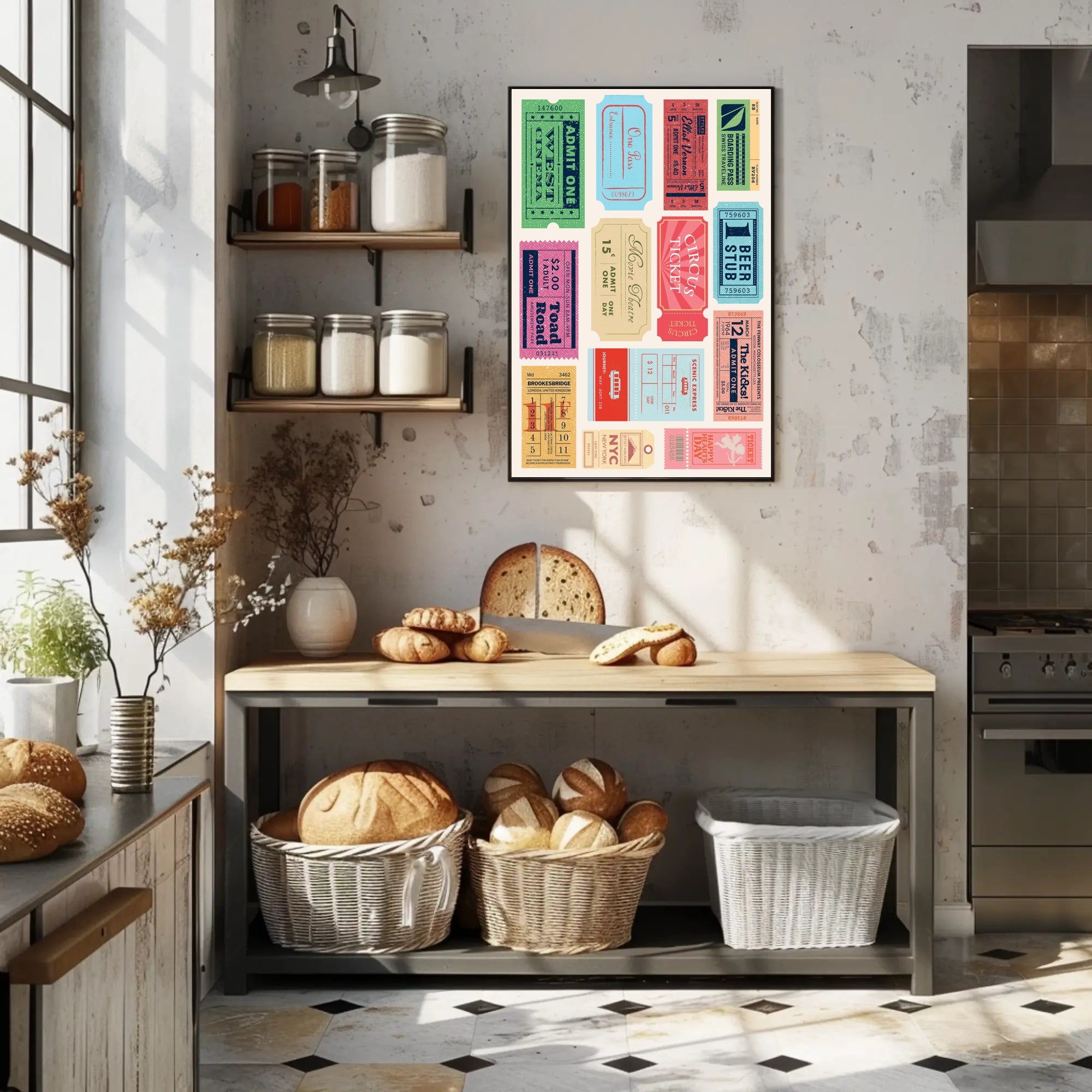 Vintage Nostalgia Ticket Collage: Travel Poster PosterGoat