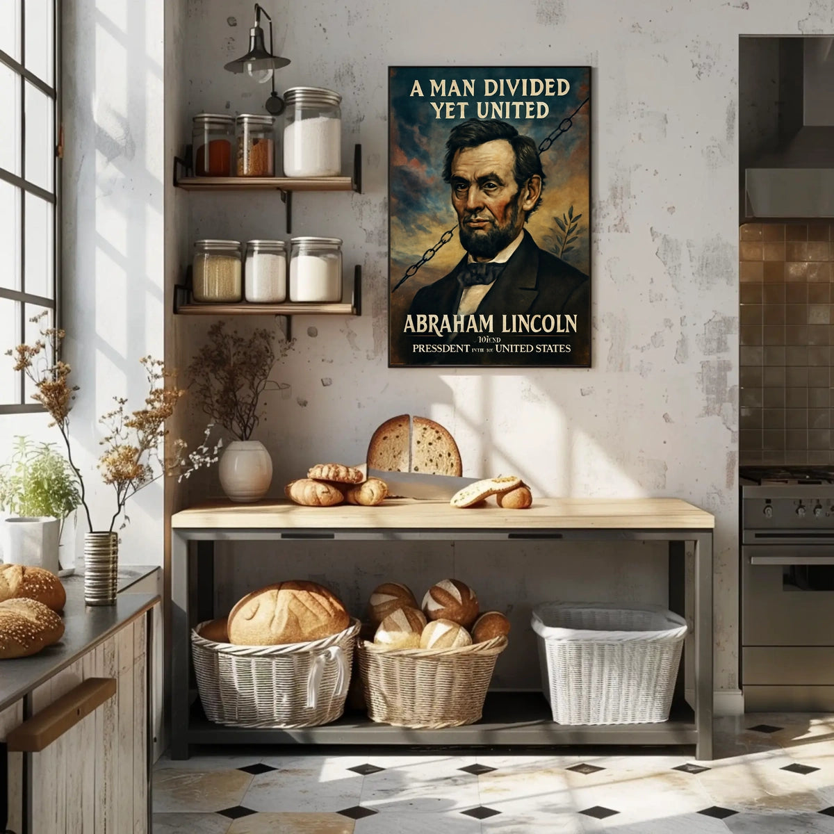 Abraham Lincoln A Man Divided Yet United Poster