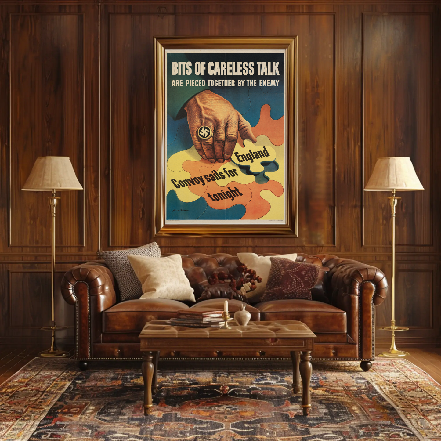 Careless Talk Enemy Nazi Puzzle Poster Travel Poster
