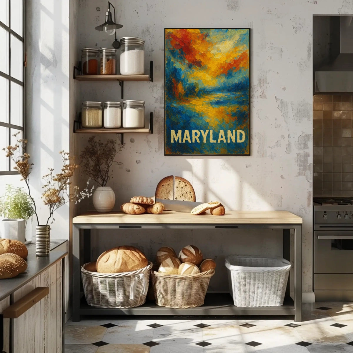 Maryland Abstract Landscape Abstract Poster