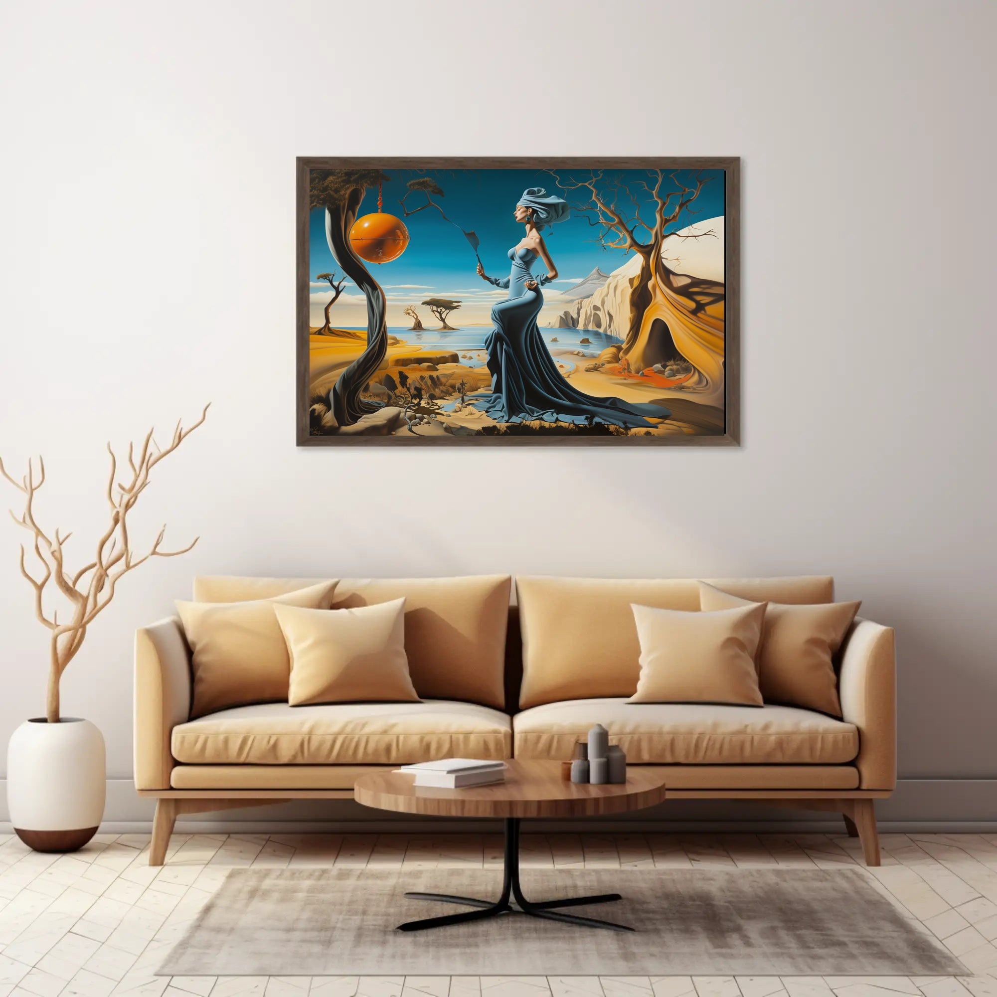 Dreamlike Coastal Surrealism: Surrealistic Artistic Poster