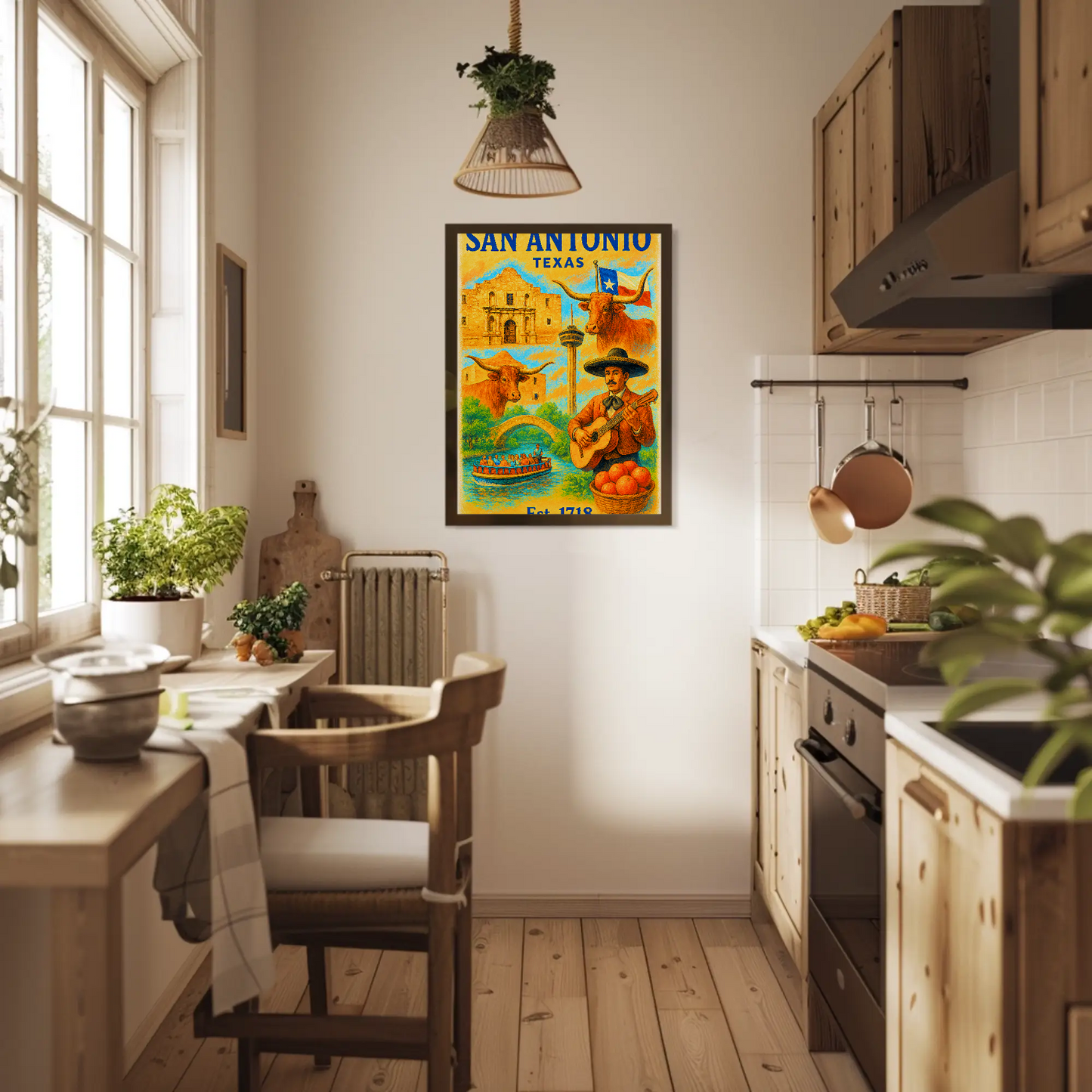 San Antonio Texas Poster With Alamo Vintage Travel Poster