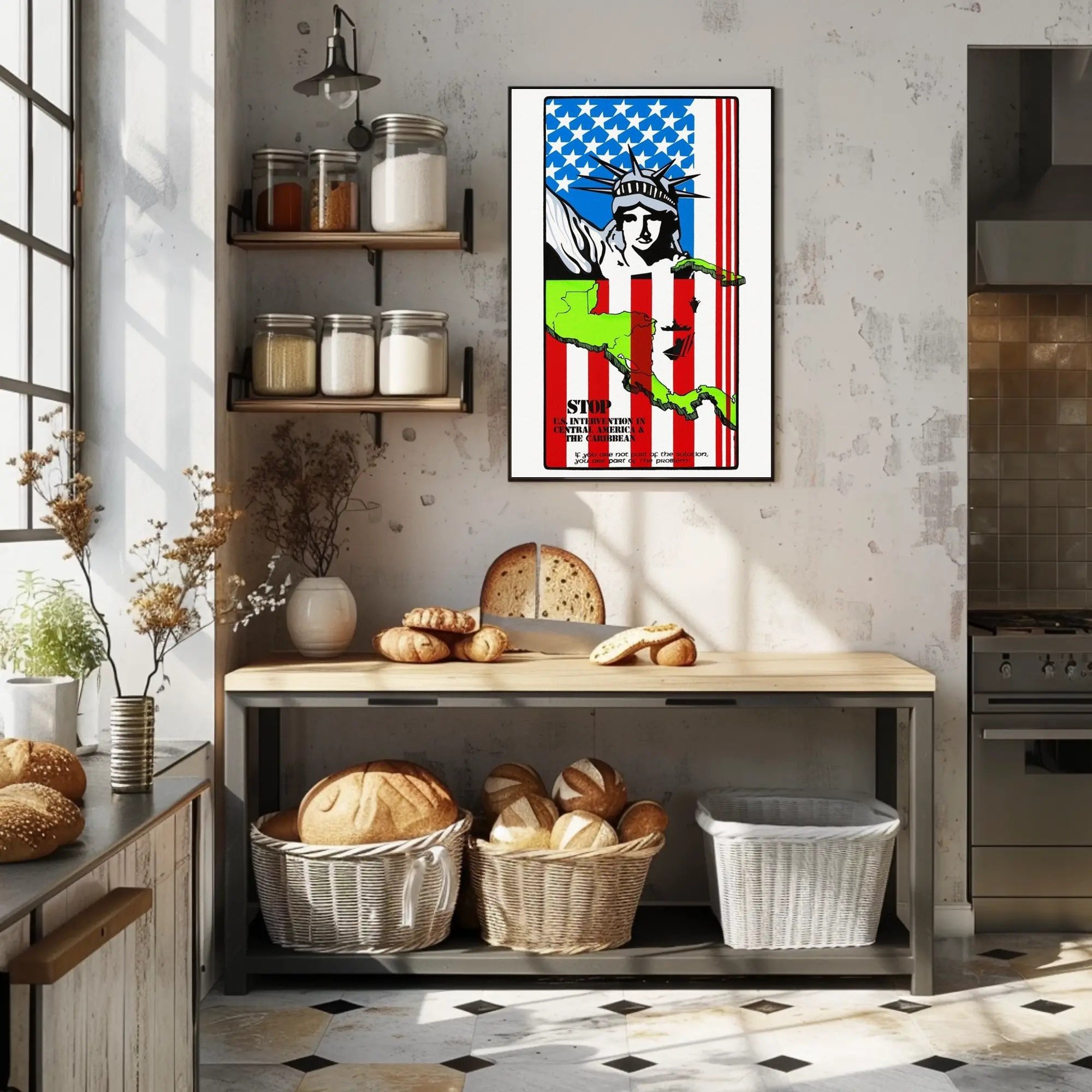 Stop U.S. Intervention Poster PosterGoat