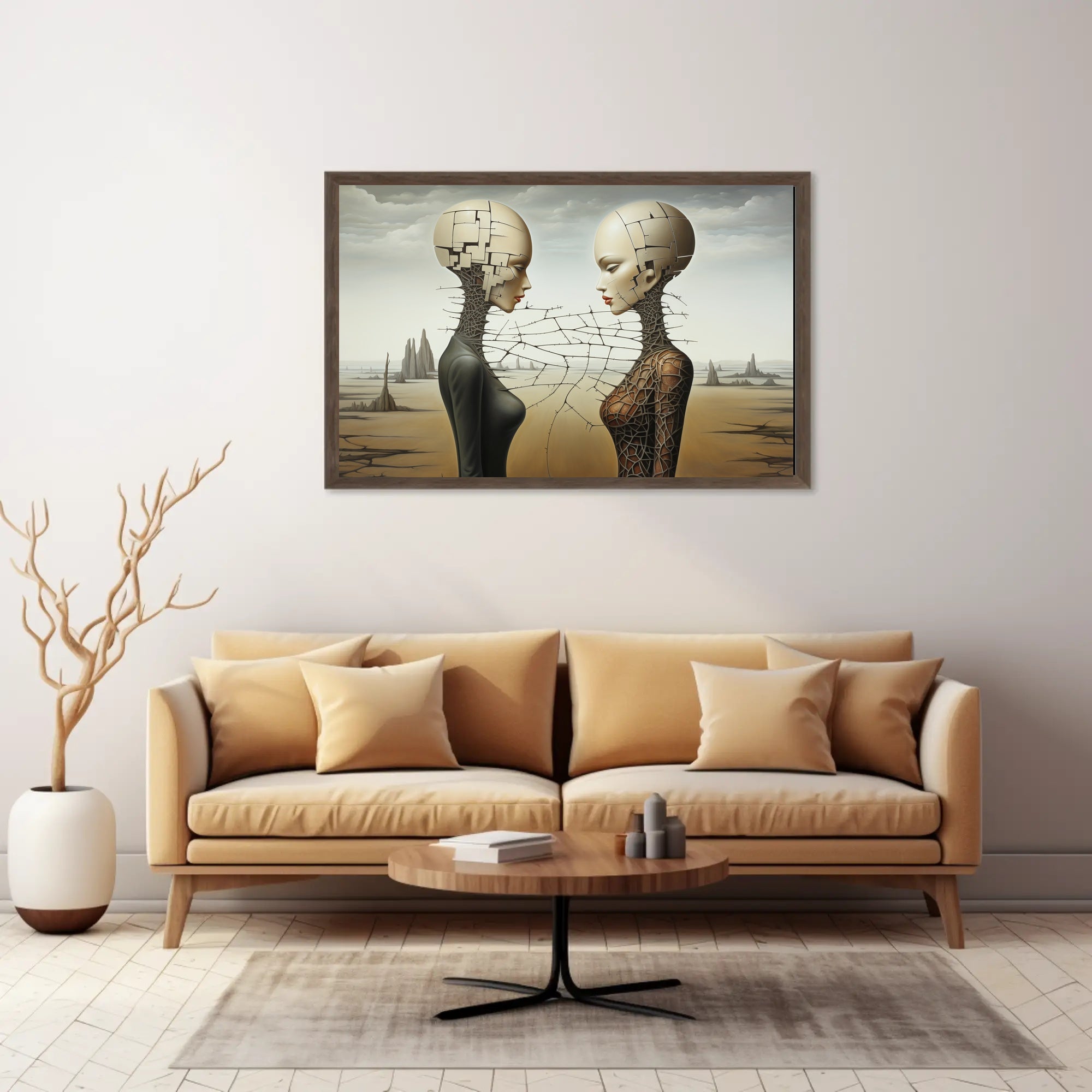 Surreal Duality Art Print: Abstract or Artistic Poster