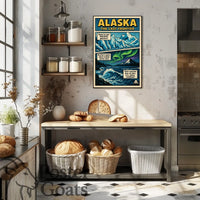 Alaska Adventure Vintage Travel Retro Travel Poster