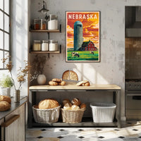 Nebraska Farm Landscape Poster