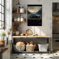 Luxury SUV in Serene Landscape Poster PosterGoat