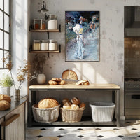 Elegance in the Evening: Cultural Fusion Watercolor Poster