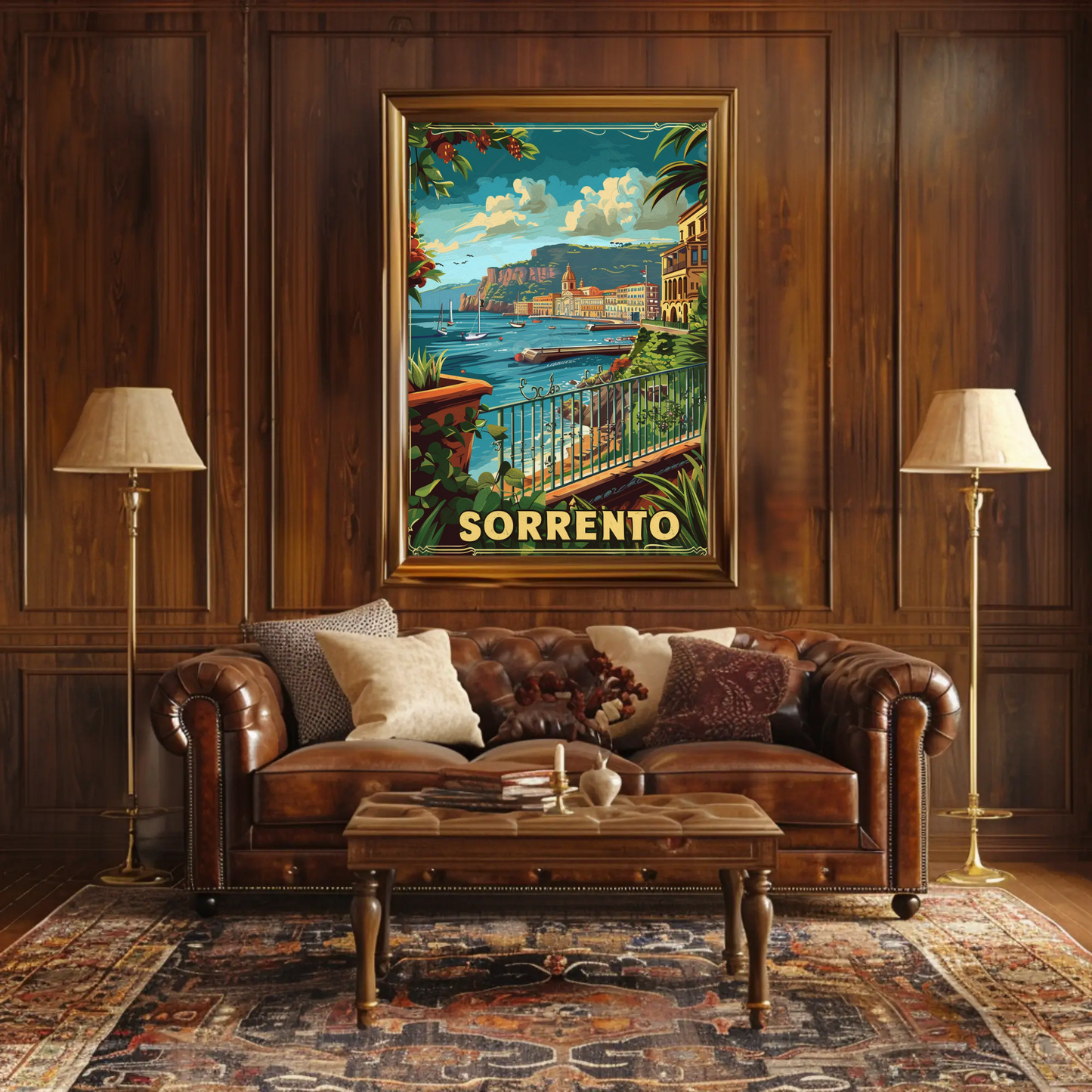 Sorrento Italy Amalfi Coast Seaside Travel Poster