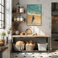 Raven's Solitude: Mystical Cliffside Art Poster PosterGoat