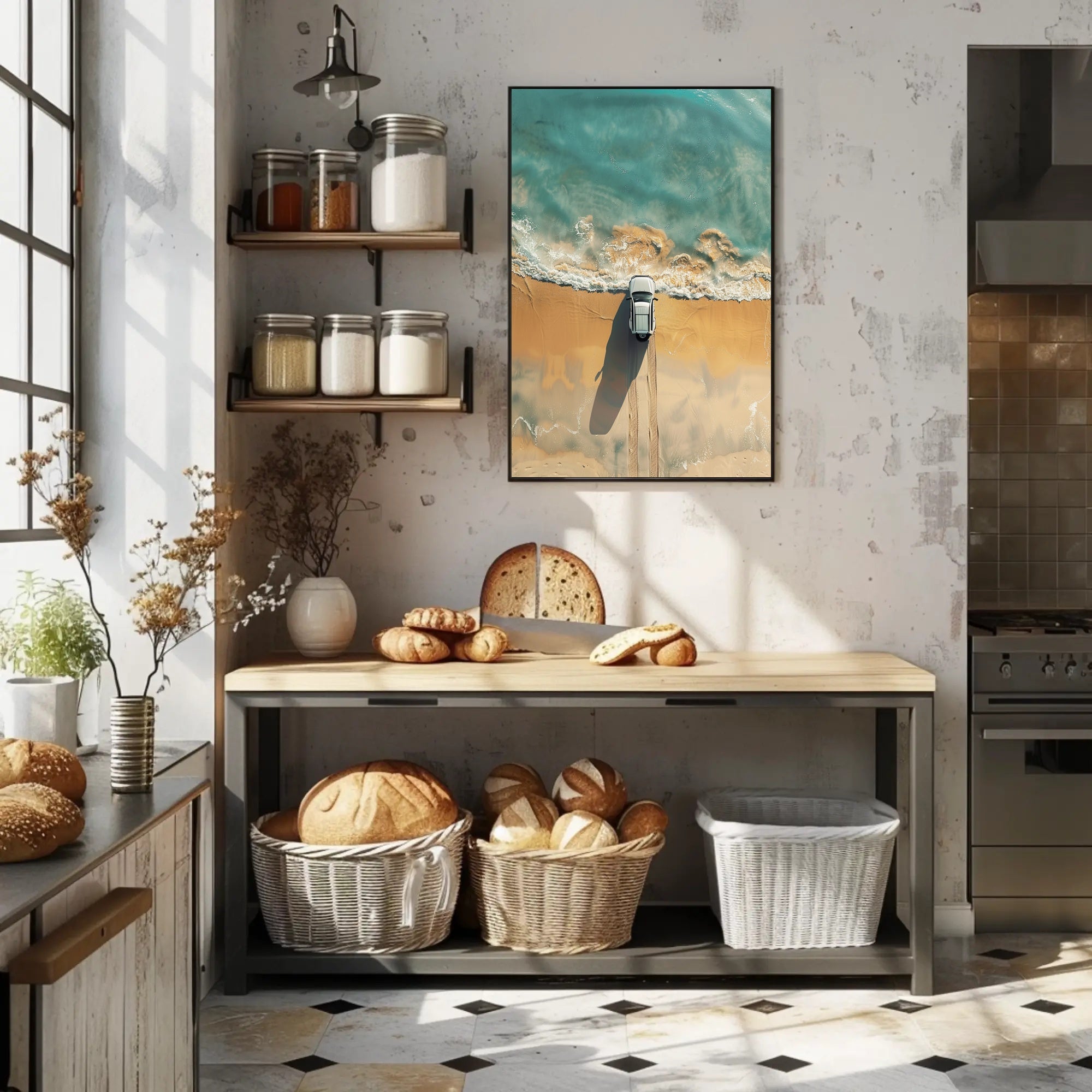 Raven's Solitude: Mystical Cliffside Art Poster PosterGoat