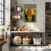 Barcelona A Tapestry of Art Culture Poster
