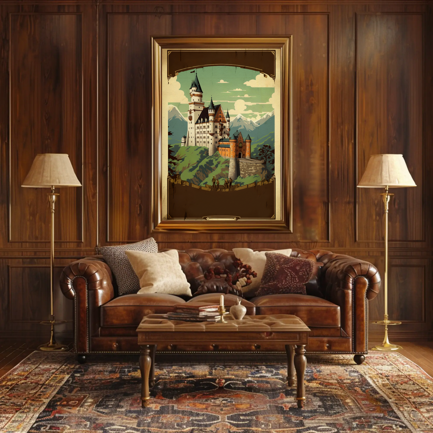 Fairytale Castle In Bavarian Mountains Travel Poster