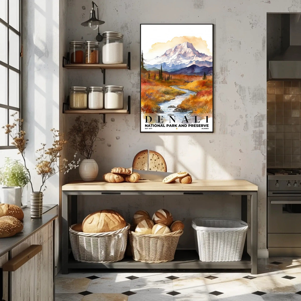 Denali Watercolor Wall Art Poster
