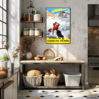 Limone Piemonte Vintage Ski Adventure Poster PosterGoat