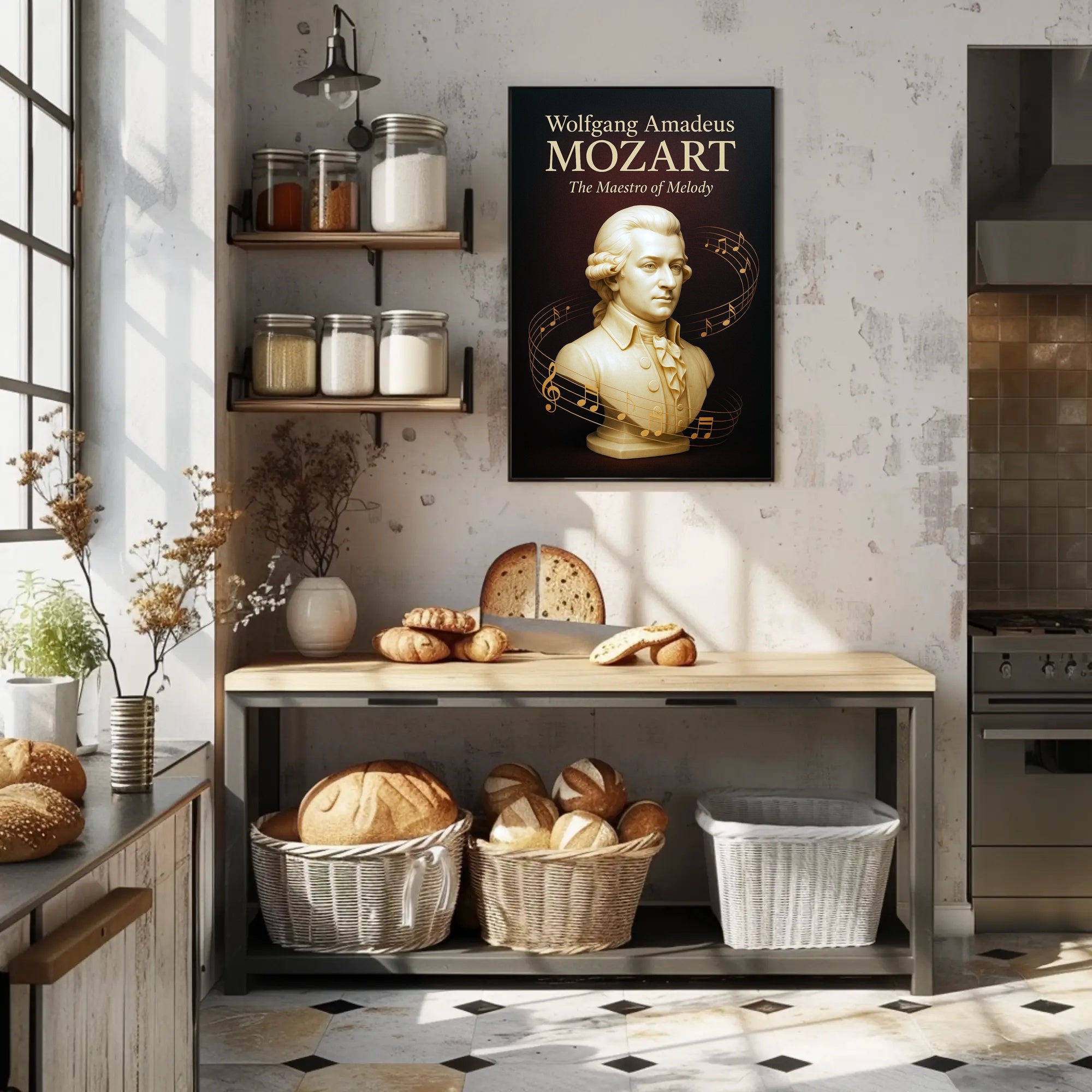 Wolfgang Amadeus Mozart The Maestro of Melody Poster PosterGoat