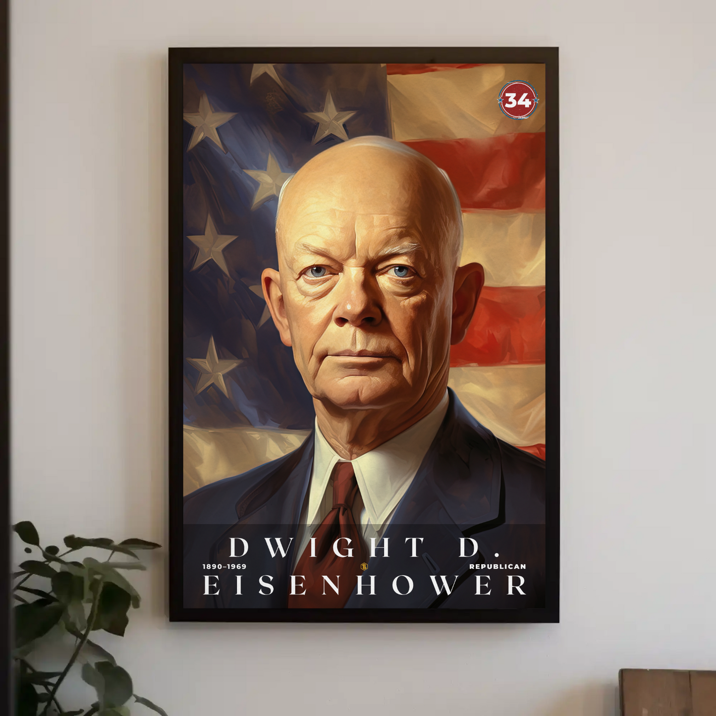 Dwight Eisenhower 34th President Of The United States Portrait