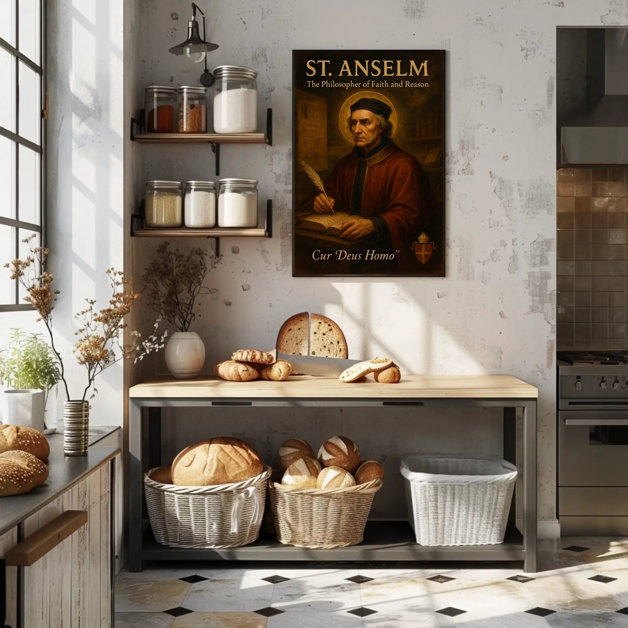 St. Anselm Faith Reason Religious Cultural Heritage Poster PosterGoat