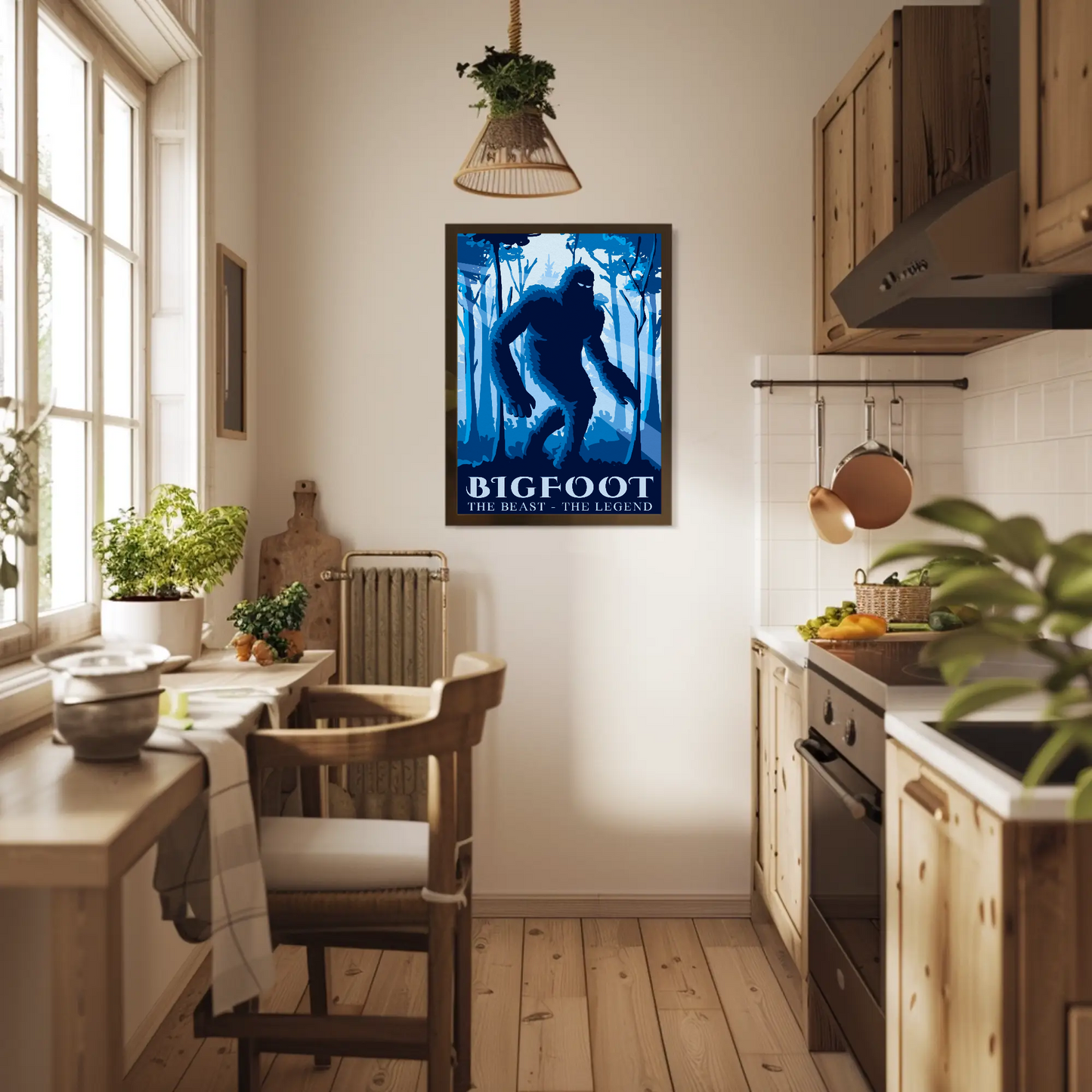 Vintage Poster Bigfoot Forest Mystery