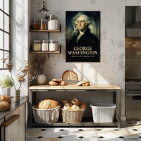 George Washington 1st President of the United States Double Exposure Poster