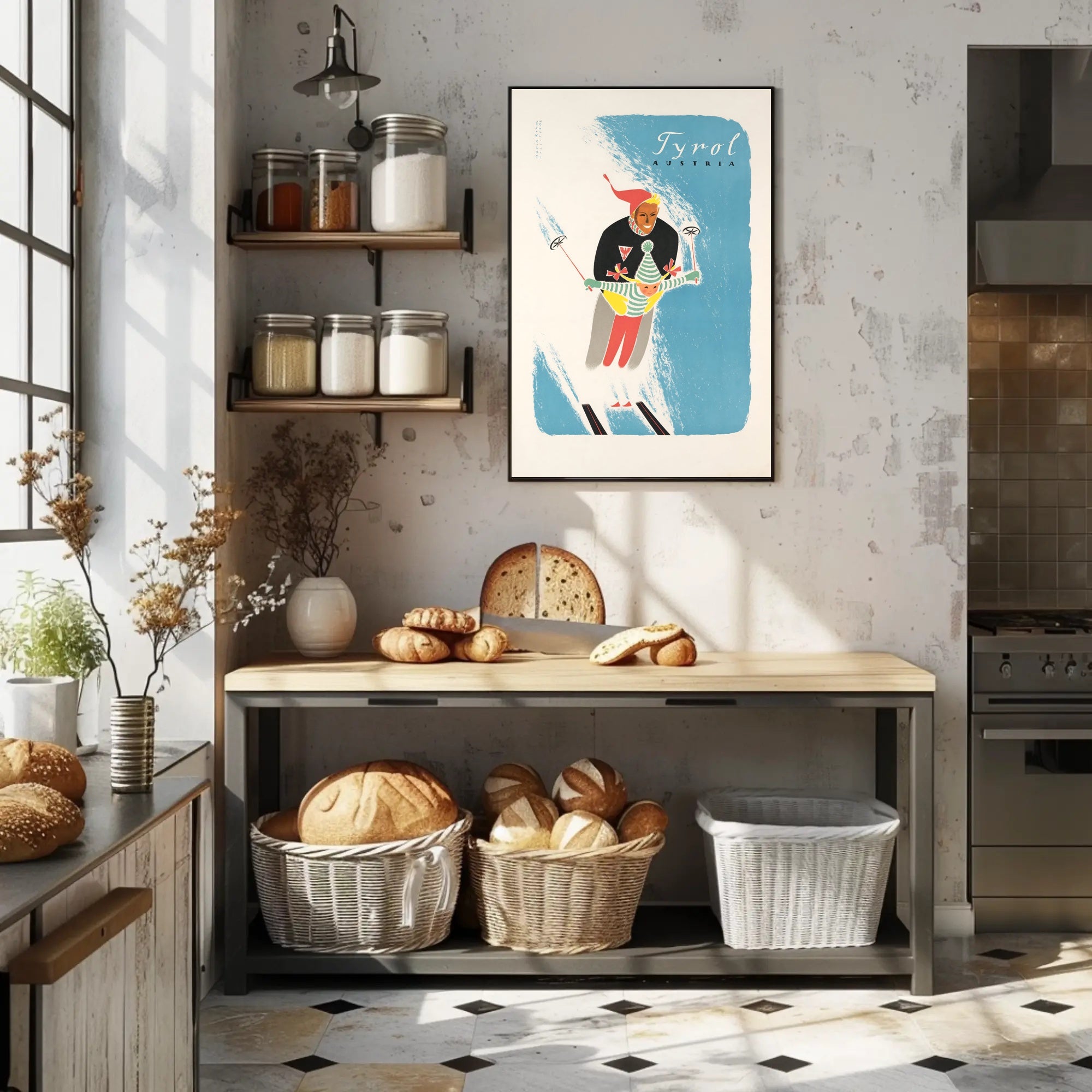 Skiing in Tyrol Poster PosterGoat