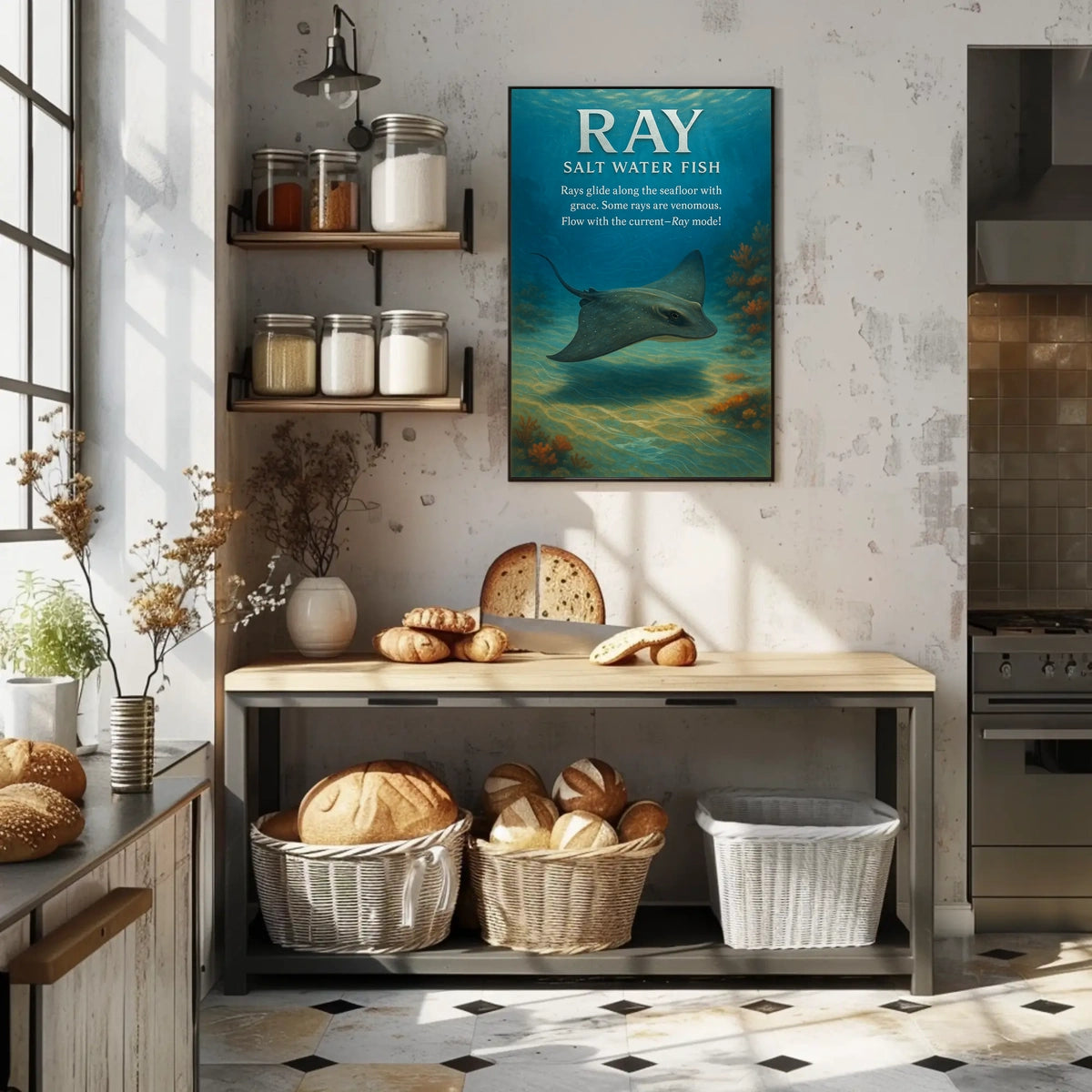 Rays Graceful Saltwater Fish Poster