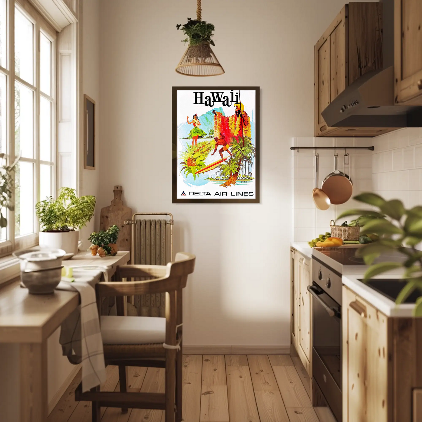 Hawaii Air Lines Travel Poster