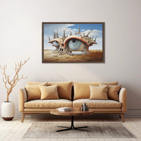 Surreal Desert Eye Art in Artistic Poster