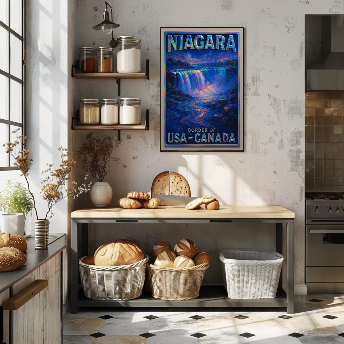 Niagara Falls Impressionistic Travel Poster