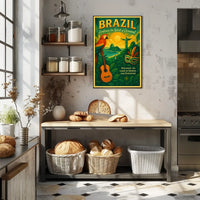 Brazilian Vibes Vintage Travel Poster