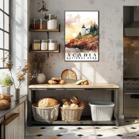 Acadia Watercolor Wall Art Poster