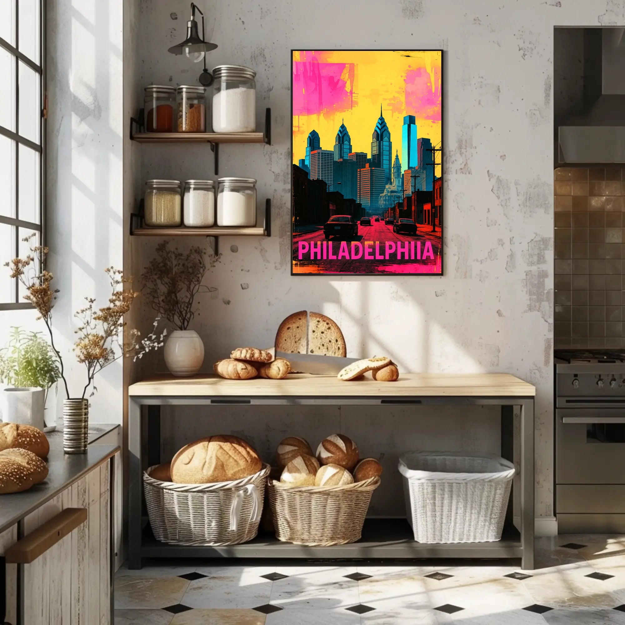 Philadelphia in Vibrant Colors Poster PosterGoat