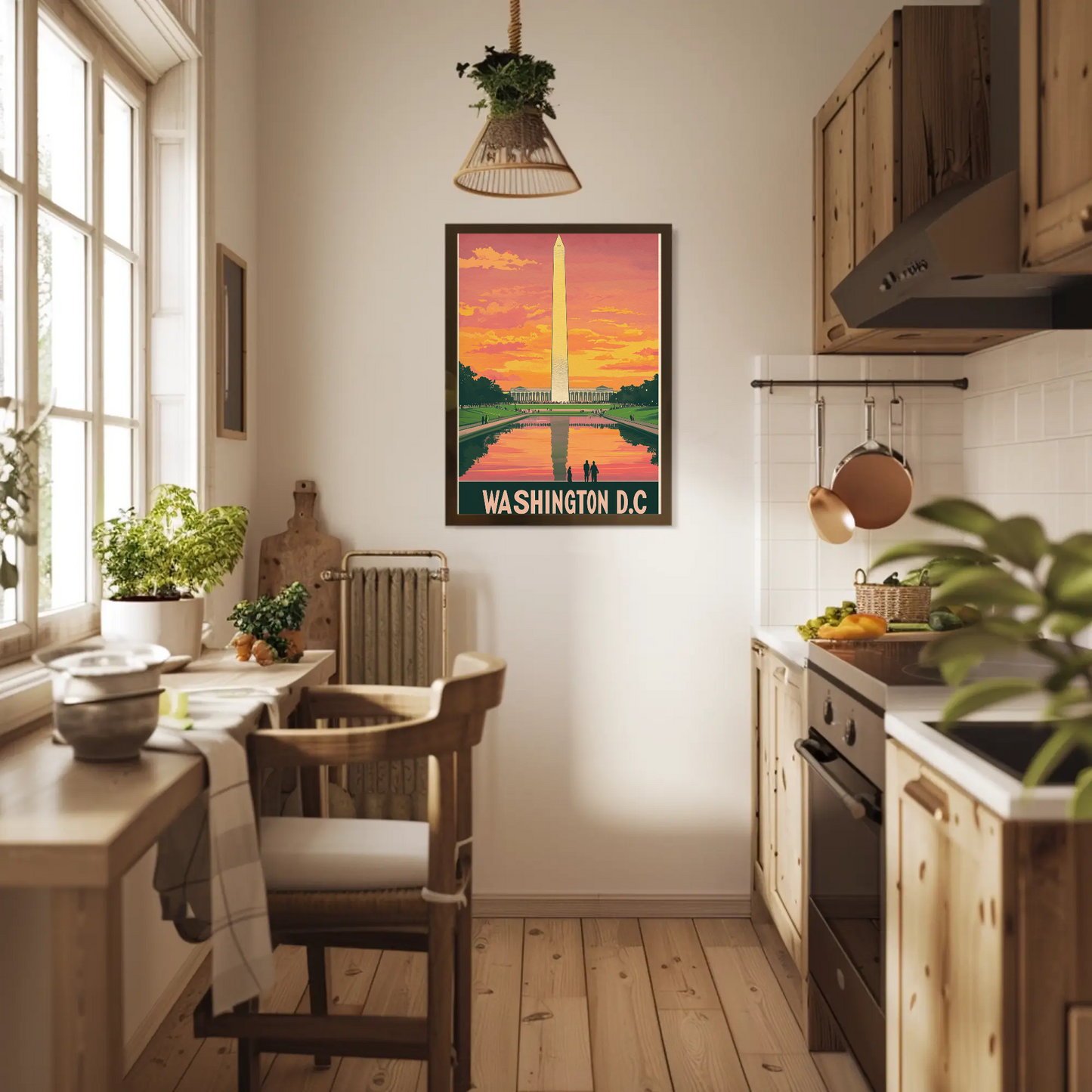 Washington D.C. Monument Sunset Poster