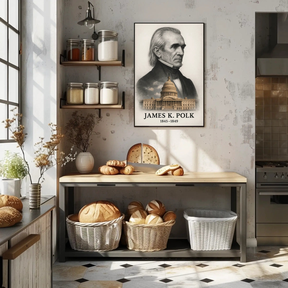 James K. Polk 11th President of the United States Reflections Poster