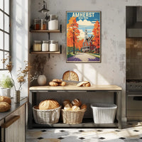 Serene Autumn Scene in Amherst Travel Poster