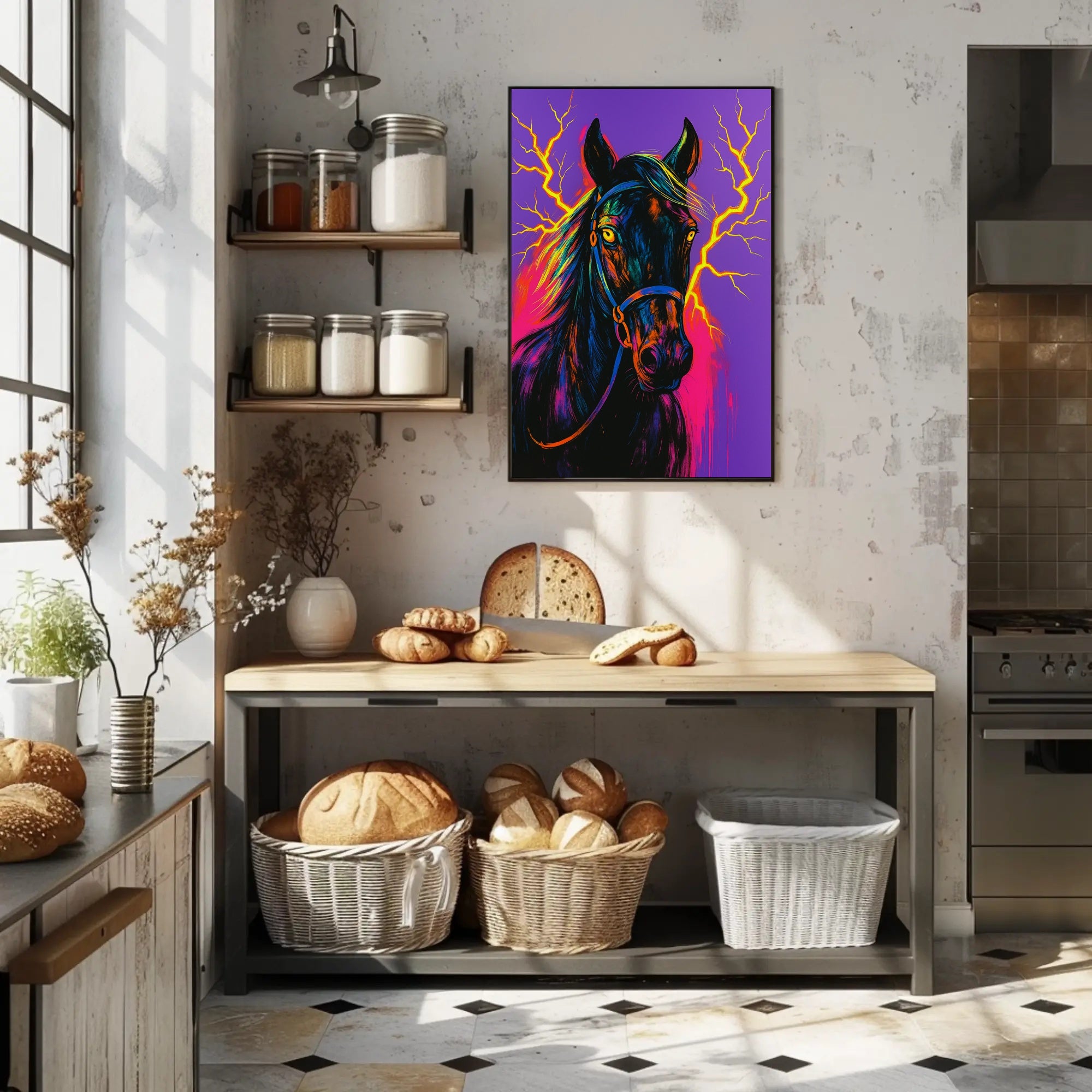 Electrifying Equine Poster
